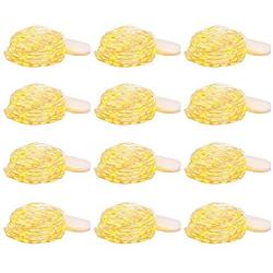 TDELTA 12 Pack 10 FT 30 LED Powered Fairy String Lights - LED String Lights - Firefly Lights - Silver Wire - Battery Operated- for Christmas, Bedroom, Patio, Garden, Parties, Wedding - Warm White
