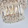 Saint Mossi Modern Crystal Chandelier with 5 Lights and 3-Tier,Raindrop Chandelier with K9 Crystal,LED Pendant Lighting Fixture for Dining Room,Bedroom,Living Room,H12'' X D14'' with Adjustable Chain
