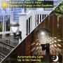 Solar Wall Lantern 6 Pack Outdoor Wall Sconce Waterproof Solar Fence Light Decorative Solar Deck Lights Solar Step Lights Warm White/Color Changing Mode Christmas Led Light Fixture with Wall Mount Kit