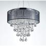Saint Mossi Chrome Modern K9 Crystal Chandelier Lighting LED Ceiling Light Fixture Pendant Lamp for Dining Room Bathroom Bedroom Livingroom 7G9 Bulbs Required H19'' W22''