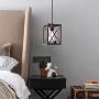 MELUCEE Industrial Pendant Lighting for Kitchen Island, Farmhouse Dining Room Light Rustic Chandelier Metal Oil Rubbed Bronze Finish 1-Light with Clear Glass Shade