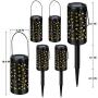 GIGALUMI Solar Pathway Lights, 6 Pack Landscape Lights Solar Powered Waterproof, Hanging Solar Lights Decorative Star Moon Solar Path Lights Outdoor for Walkway, Garden, Patio, Lawn, Yard, Christmas