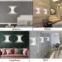 Lightess Modern Wall Sconce Dimmable 10W Hardwired, Up Down Wall Mount Lights Indoor Mini Metal LED Wall Lamp for Living Room Bedroom Hallway Decor, Warm White, O1181TP