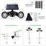 Egreat Solar Motion Sensor Lights, Outdoor Security Wall Light，IP65 Waterproof Dusk to Dawn, 2-in-1 Solar Landscape SpotLights, 6000K Flood Lighting for Front Door Yard Garden Garage Pool Patio