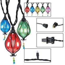 Vigdur Multicolor Fairy String Lights with 10 Bulbs Connectable Waterproof Decorative Indoor String Lights for Christmas Party Birthday Wedding Festival Bedroom Outdoor Patio