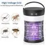 Mosquito Killer Lamp, ViViLarm Rechargeable Solar & USB Powered Bug Zapper, IP66 Waterproof Hanging Camping Lantern, Portable Insect Fly Pest Trap for Indoor Outdoor Backyard Patio Traveling Hiking