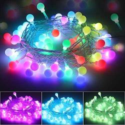 Multicolor Globe String Lights USB Plug, Waterproof 16.5ft 50 LED Fairy Lights with Remote Timer Decorative Christmas Lights for Indoor Outdoor Tapestry Dorm Garden Patio Wedding Decoration(16 Colors)