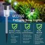 Solar Lights Outdoor 16 Outdoor Lights Garden Solar Lights Outdoor Decorative Waterproof LED Garden Outdoor Solar Lights Pathway Backyard Solar Powered Outdoor for Pathway Walkway Patio Yard Lawn
