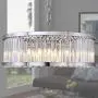 Meelighting Luxury Chrome Crystal Chandeliers Modern Contemporary Ceiling Lights Fixtures Pendant Lighting for Dining Room Living Room Chandelier W28''