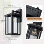 LANFU Wall Sconce as Porch Light, 1106 Lumen, Aluminum Housing Plus Glass, Matte Finish, Outdoor Rated