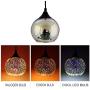 JEUNEU 3-Pack Modern 3D Colourfull Glass Pendant Light Firework Lamp Restaurant Bedroom Living Dining Room Lighting Fixture
