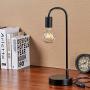 Keymit Modern Table Lamp, 3 Way Globe Dimmable Edison Industrial Lamps, Perfect Bedside Lamp for Living Room Nightstand Desk, G80 8W 2200K LED Filament Exposed Bulb Included