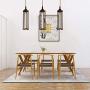 CMNNQ 3 Pack Retro Ceiling Pendant Light, Metal Industrial Hanging Lights Lamp, Classic Kitchen Table Dining Room Lighting Fixture 3PCS Without Bulbs (Bronze)