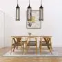 CMNNQ 3 Pack Retro Ceiling Pendant Light, Metal Industrial Hanging Lights Lamp, Classic Kitchen Table Dining Room Lighting Fixture 3PCS Without Bulbs (Bronze)