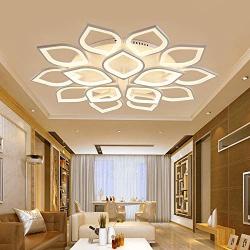 LED Ceiling Light Chandelier Flower Petal Metal Acrylic Ceiling Lamp Fixture for Dining Room Bedroom Cafe Bar Corridor Hallway Entryway Passway Decoration (Not Dimmable - Warm)