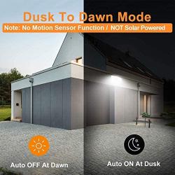 LEPOWER 3000LM Dusk to Dawn LED Security Light Outdoor, 28W Super Bright LED Flood Light with Photocell, 5500K, IP65 Waterproof 2 Heads Exterior Light for Garage, Back Yard, Porch, Patio(2 Pack)