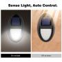 Solar Lights[4PCS], MoKo Waterproof Outdoor Solar Powered Lamp, Wireless Solar Auto Sensor Security Lights, Wall Mount Decorative Deck Light for Wall, Patio, Yard, Garden - BLACK
