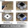 Happybuy Driveway Lights 16-Pack Solar Driveway Lights Bright Blue with Screw Solar Deck Lights Outdoor Waterproof Wireless Dock Lights 6 LEDs for Path Warning Garden Walkway Sidewalk Steps