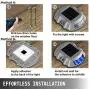 Happybuy Driveway Lights 16-Pack Solar Driveway Lights Bright Blue with Screw Solar Deck Lights Outdoor Waterproof Wireless Dock Lights 6 LEDs for Path Warning Garden Walkway Sidewalk Steps