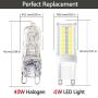 G9 LED Dimmable Light, Daylight 4 Watts Replacement for 40 Watts Halogen G9 Bulb, Daylight 6000K, 360 Degree LED G9 Corn Crystal Light for Livingroom Bedroom Lighting(pack of 5)