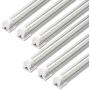 Barrina LED Shop Light, 40W 5000LM 5000K, 4FT Integrated Fixture, V Shape,T8 Light Tube, Daylight White, Clear Cover, Hight Output, Strip Lights Bulb for Garage Warehouse Workshop Basement (Pack of 6)