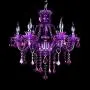 LAKIQ Crystal Modern Chandelier Lighting Fixtures Living Room Bedroom Hanging Pendant Light Candle Candelabras Shape Length Adjustable for Dining Room (Purple, 6 Lights) LAKIQ Crystal Modern Chandelier Lighting Fixtures Living Room Bedroom Hanging Pendant Light Candle Candelabras Shape Length Adjustable for Dining Room (Purple, 6 Lights)