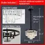 MEEROSEE Crystal Chandeliers Modern Chandelier Island Lighting 8 Lights Raindrop Pendant Ceiling Light Fixture 3-Tier for Dining Room Living Room Kitchen Bedroom D19.7'' Clear Crystal