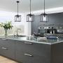 INFRONT Foyer Light Fixtures Ceiling Hanging, Foyer Pendant Lighting Modern, Dining Room Chandelier Brushed Nickel, Dining Light Fixtures Ceiling Hanging Modern, Dining Chandelier Lighting Modern