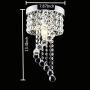 Mini Crystal Chandeliers Light Modern Flush Mount Crystal Ceiling Lights Pendant Light for Bedroom Hallway Kitchen Dining Room (7.87 inch)