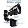 Hyperikon LED Security Light with Motion Sensor, 2 Head Dusk to Dawn, 20 Watts, UL Listed, Black