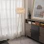 Maxax Tripod Floor Lamp – Feather Floor lamp with White Feather Shade, Modern Standing Light with Gold Finish for Bedrooms/Living Room/Dining Room/Kitchen