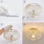 YLONG-ZS Industrial Ceiling Light Fixture Semi-Flush Mount for Dining Room, Bedroom, Cafe, Bar, Corridor, Hallway, Entryway, Passway,White Finish