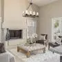 GEPOW Farmhouse Wood Chandelier, Rectangular Kitchen Island 8 Light Fixture with Frosted Glass Shades for Dining Room, Bedroom and Foyer