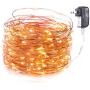 200 Led Fairy Lights 66Feet Starry String Lights Waterproof Firefly Lights Warm White on Copper Wire UL Adaptor Included, for Indoor Outdoor Christmas Decorative Patio Wedding Garden