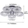 Modern Big Crystal Ceiling Light LED Chandelier Five Ring Pendant Light for Dinning Room Bedroom Kitchen(Warm White)