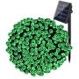 MAOKOT Solar String Lights, 1Pack 72FT 200 LED Solar Powered String Lights, 8 Modes Waterproof Outdoor Solar Christmas Lights for Garden Party Wedding Yard Decor(Green)
