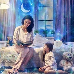 Star Night Light Projector Bedroom,3 in 1 Galaxy Projector Light LED Nebula Cloud Light with Moon Star & Voice Control As a Gift for Game Room Party Home Theatre Night Light Ambiance