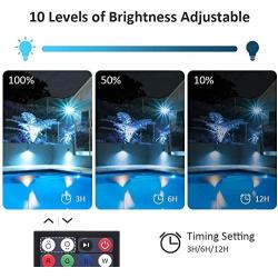 Ustellar 4 Pack 25W RGB LED Flood Lights Color Changing Indoor Outdoor Floodlights Dimmable Party Uplighting Landscape led Wall Wash Halloween Christmas Spotlight Strobe Light Uplight Stage Lighting