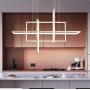 LightInTheBox Dimmable LED Pendant Light Chandeliers Ceiling Lighting Fixture Lamp for Dining Room, Bedroom Dimmable with Remote Control 4000LM (Silver)