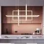 LightInTheBox Dimmable LED Pendant Light Chandeliers Ceiling Lighting Fixture Lamp for Dining Room, Bedroom Dimmable with Remote Control 4000LM (Silver)