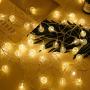Plug in Globe Fairy String Lights, 58.56ft 100 LED Crystal Warm White String Lights, Suitable for Indoor/Outdoor, Christmas, Party, Wedding Decorative Lights