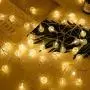 Plug in Globe Fairy String Lights, 58.56ft 100 LED Crystal Warm White String Lights, Suitable for Indoor/Outdoor, Christmas, Party, Wedding Decorative Lights