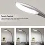 LED Desk Lamps with USB Charging Port Flexible Eye-Care Dimmable Desk Light with Swing Arm Touch Control Modern Reading Lamp for Bedroom/Living Room/Bedside/Office/Study -Grey, Gift Idea