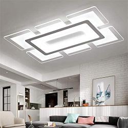 BAYCHEER Modern Flush Mount Ceiling Light Rectangular LED Ceiling Light Minimalist Decoration Ultra-Thin Chandelier Ceiling Lamp for Bedroom Living Room 23.5inches Cool Light