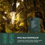 KOUQIYA 100 LED Battery Operated String Lights, 33FT Waterproof Christmas Outdoor String Lights with Timer 8 Modes for Christmas Tree Party Wedding Garden Thanksgiving Home Decoractive, Warm White
