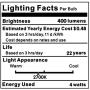 Dimmable g16.5 led Bulb e12 g16 1/2 led Candelabra Bulb 40w led Edison Bulb 2700K 400lm ac120v 4w g50 led Globe Bulb for Chandelier,Vanity and Ceiling Fan Light Bulbs 6Pack