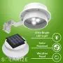 Outdoor Solar Gutter Lights (4 Lights), Waterproof LED Warm Light for Outside Use: Gutter, Roof, Fence, Patio, Porch, Garden, Wall, Yard, Attic, or Walkway