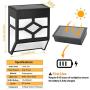Solar Lights Outdoor Decorative LED Solar Fence Lights RGB Waterproof Wireless Solar Deck Lights, 2 Modes Step Lights, Wall Lights for Stairs, Deck,Yard, Fence and Patio, Pack of 8