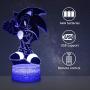 Sonic The Hedgehog Night Light Anime Table Lamp with Remote Control Kids Bedroom Decoration, Creative Lighting for Kids and Sonic The Hedgehog Fans Christmas and Birthday Gifts (Modeling)