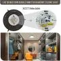 JULLISON 10 Inch LED Double Ring Flush Mount Ceiling Light Fixture, ETL, 5CCT Selectable 2700K-5000K, Dimmable 5%-100%,120VAC, 18W, 120W Eq, 1100lm, CRI>90, Brush Nickel, Damp Location(Twin Pack) JULLISON 10 Inch LED Double Ring Flush Mount Ceiling Light Fixture, ETL, 5CCT Selectable 2700K-5000K, Dimmable 5%-100%,120VAC, 18W, 120W Eq, 1100lm, CRI>90, Brush Nickel, Damp Location(Twin Pack)